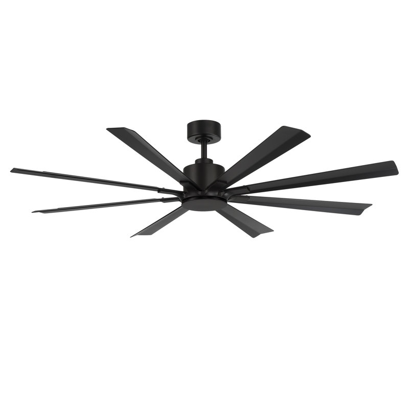 Size Matters 8-Blade Smart Ceiling Fan, Yes, 65", Matte Black