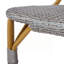 Ensemble de 2 chaises bistro d'extérieur en rotin et aluminium