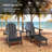 Black Back-Adjustable HDPE Patio Folding Adirondack Chair