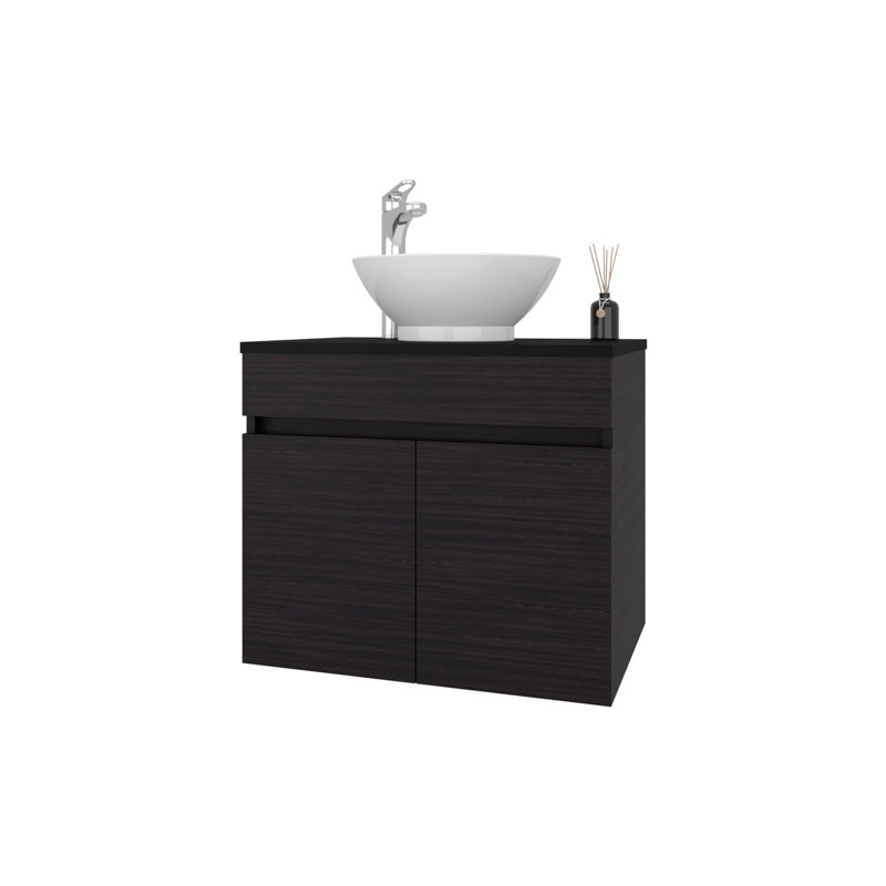 Ensemble de meuble-lavabo avec 2 portes Sheridan, Wengé
