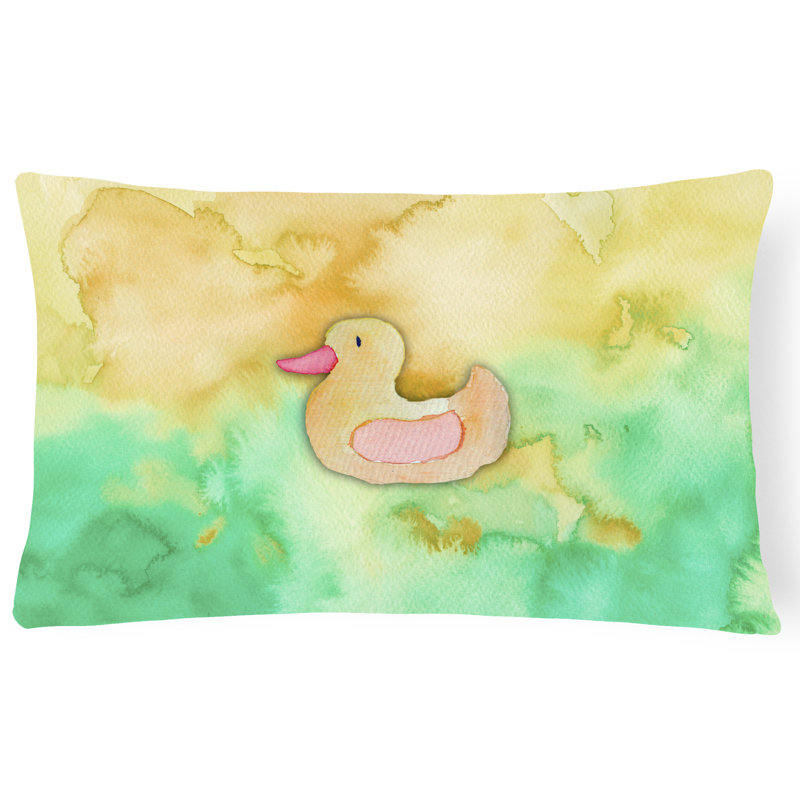 Coussin lombaire en caoutchouc avec aquarelle Duckie