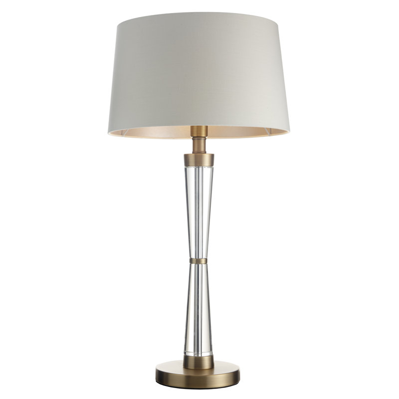 Diahna Crystal Table Lamp, Antique Brass