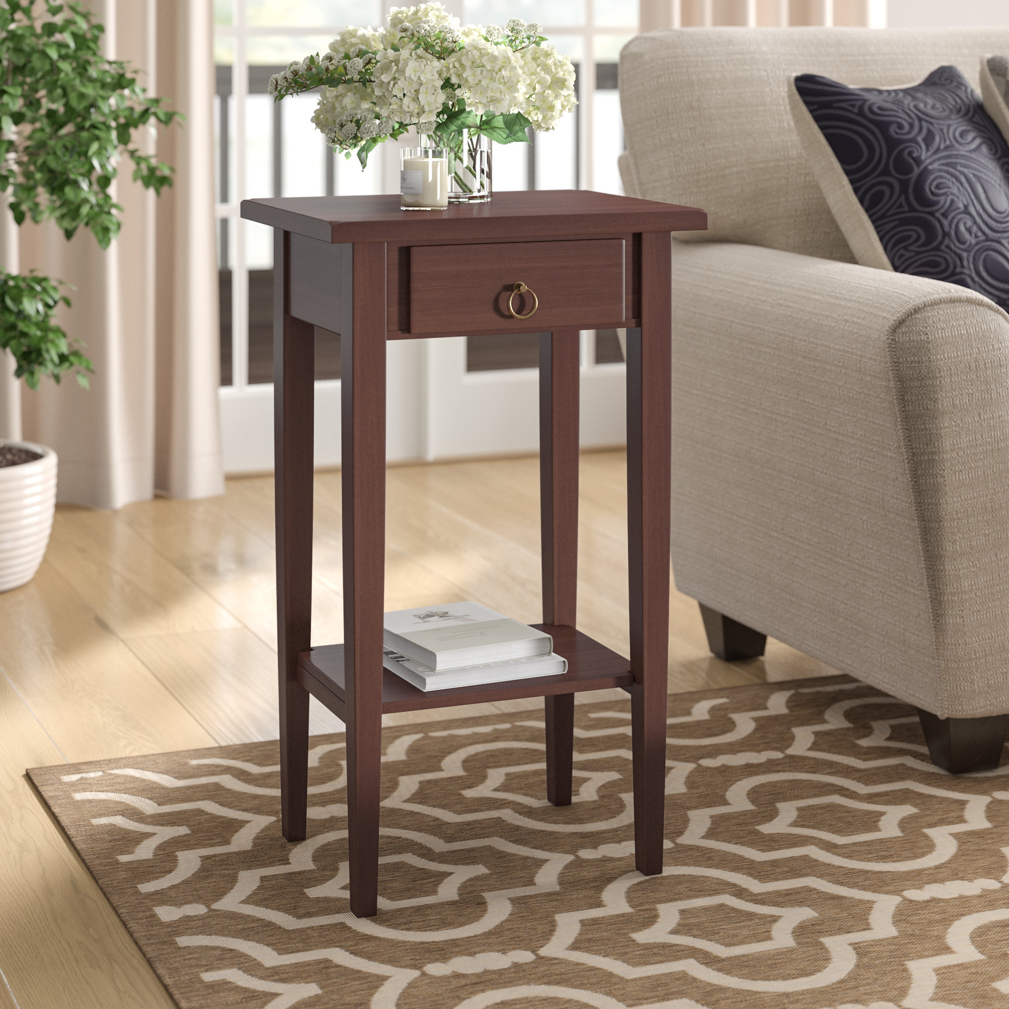 Red Barrel Studio® Lotts Solid Wood End Table with Storage & Reviews