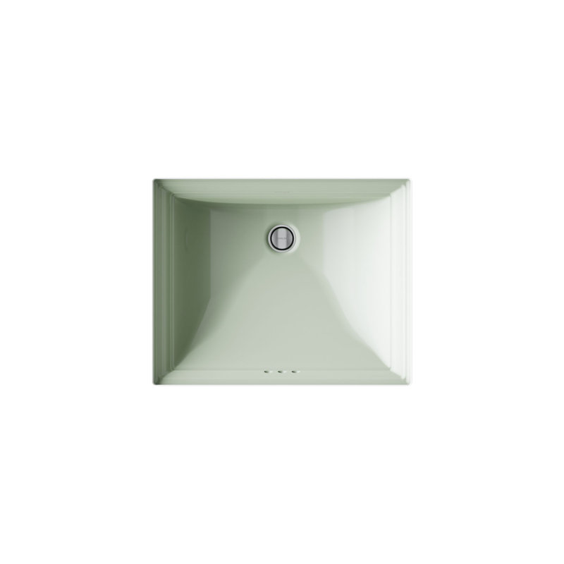 Memoirs® Vitreous China Rectangular Undermount Bathroom Sink with Overflow, Aspen Green