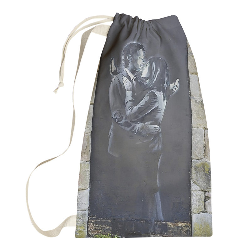 Fabric Laundry Bag with Handles, Small (29" H x 18" W x 1" D)