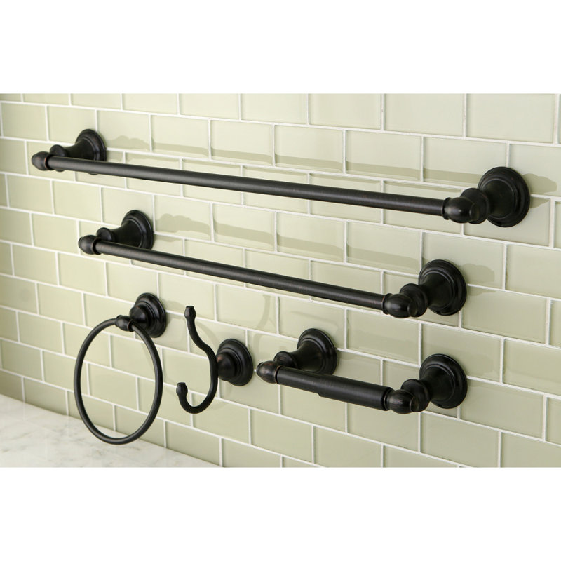 Kingston Brass Provence 5-Piece Bathroom Hardware Set, Oil Rubbed Bronze