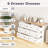6 Drawers Dresser, 47" Wide Modern Chest Of Drawers, Farmhouse Dresser Tv Stand Storage Cabinet, Wood Drawer Organizer For Bedroom, Living Room, Hallway, White-117809937