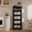 Armoire de rangement pliante latérale de 20 po de large, 5 niveaux, 19,69 po x 11,81 po x 50,00 po, bacs de rangement pliables avec porte magnétique, armoire de rangement en plastique avec roues (SEULEMENT UN ARMOIRE)