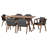 6 - Person Four Leg Dining Set-728763408