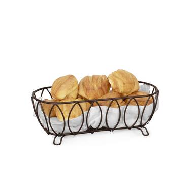 Christmas Ceramic Bread Basket with Red Tea Towel