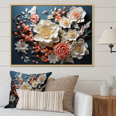 Art asiatique, fleurs éternelles I - impression