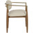 Riccio Vegan Leather Upholstered Dining Arm Chair-27620710-6766398