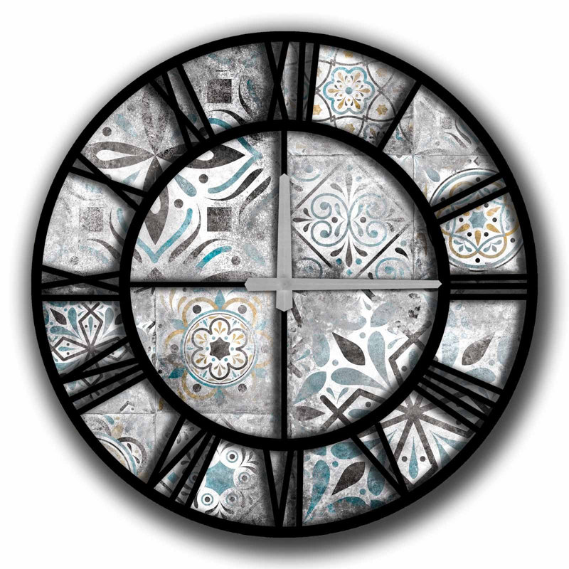 Horloge murale décorative élégante, 19,7 po de diamètre, 100% panneau de fibres à densité moyenne avec une épaisseur de 0,2 po | Nécessite 1 pile AA (non incluse) | Parfait pour la décoration intérieure, l'esthétique moderne et l'élégance intemporelle