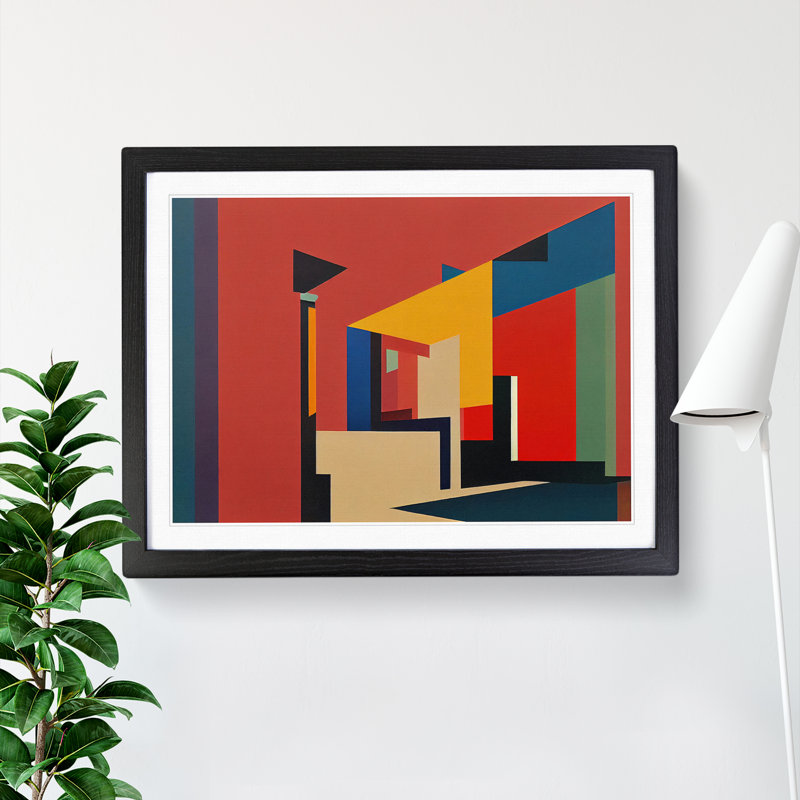 Abstract Suprematism Art Vol.1 - Framed Print, Black Framed, 46cm H x 64cm W x 2cm D
