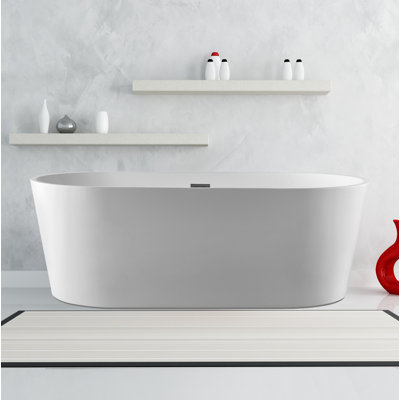 BT 58.87'' x 29.5'' Soaking Acrylic Bathtub