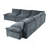 115.5" Modular Deep Grey Sectional Sofa With Durable Polyester Upholstery