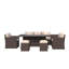 Ensemble de salle à manger rectangulaire avec coussins 71,65 po Angelos-1185978097