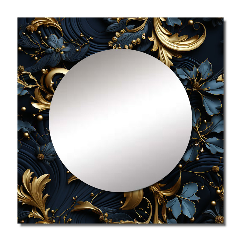 Miroir mural de salon Paisley, 23 po x 23 po