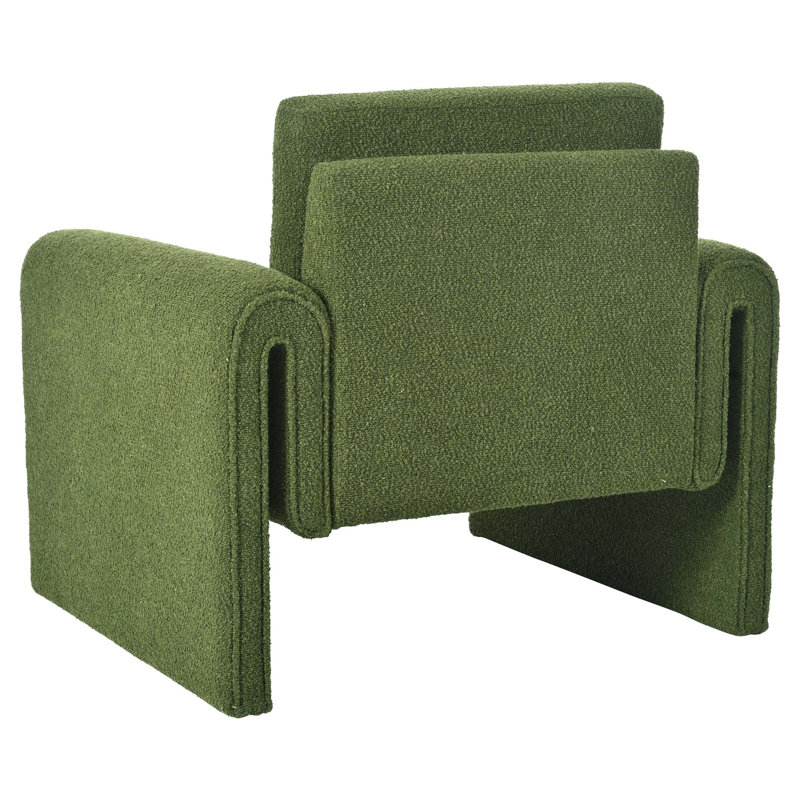 Chaise d'appoint rembourrée Modern, Vert