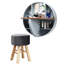Tabouret de coiffeuse en bois massif