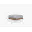 Brown Wicker Outdoor Ottoman; Pacific Fog Gray