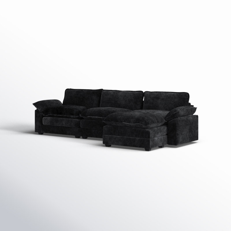 Avrilynn 120'' Upholstered Cloud Sofa & Couch with Ottoman