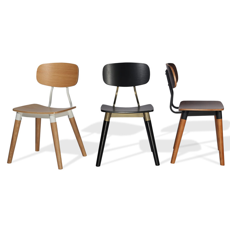Esedra Side Chair, Walnut/Black