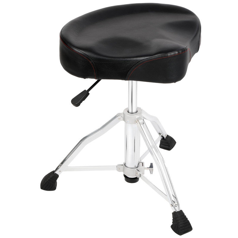 Fauteuil de selle Drum Throne de 4 po d'épaisseur, rembourré et réglable, tabouret de guitare de 500 lb, fauteuil de batteur confortable avec siège pivotant à 360 °