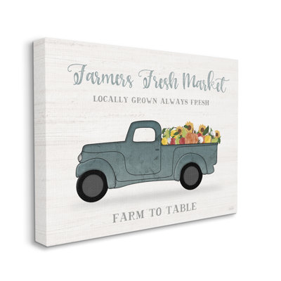 " Farmers Fresh Market Assorted Produce Rustic Sign " by Natalie Carpentieri