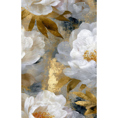Golden Leaves Wallpaper Luxurious Elegant Wall Mural