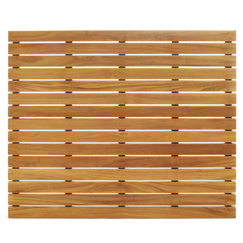 Solid Wood Shower Mat, 1.5" H x 30" W x 36" L
