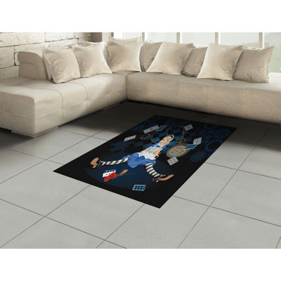 Tapis décoratif coloré en fibres de polyester à haute densité