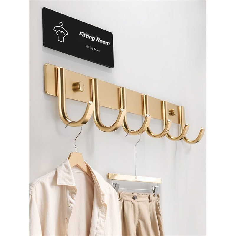 Kandiah Metal Freestanding 5 - Hook Wall Mounted Coat Rack