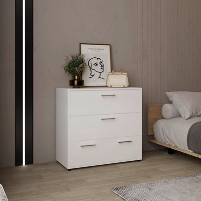 Commode, 4 tiroirs, 4 pieds