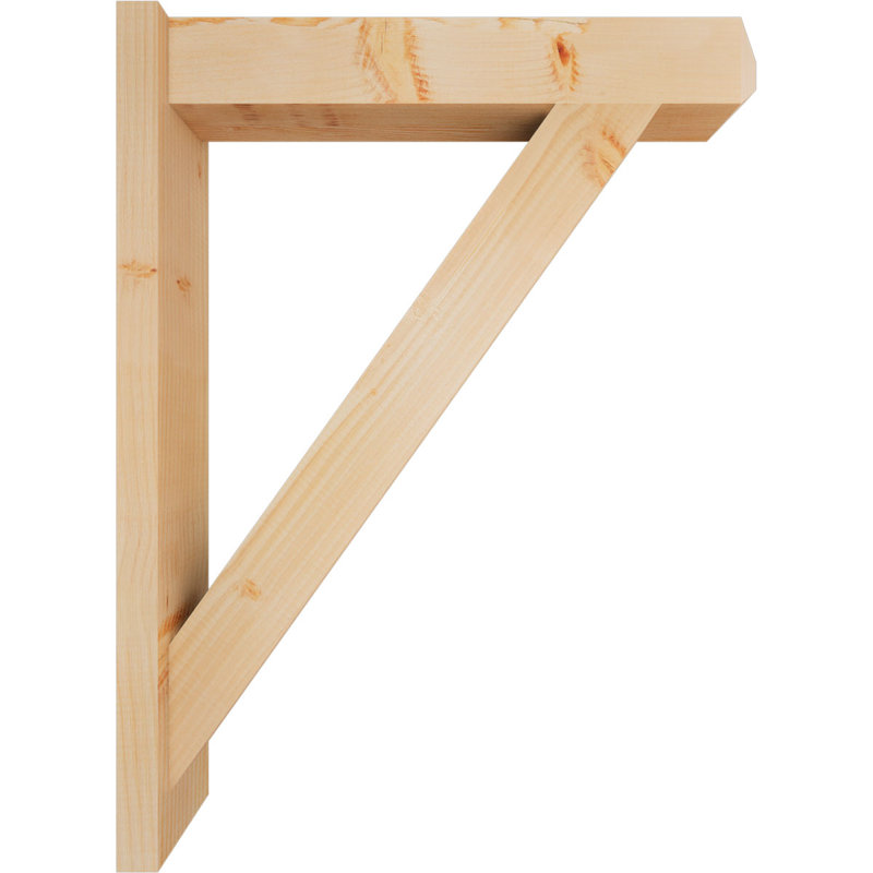 Artisan traditionnel en bois rustique, Sapin Douglas de 5 1/2 po (lisse), P 26 po x H 34 po