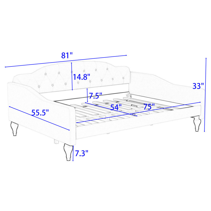 Upholstered Linen Blend Daybed