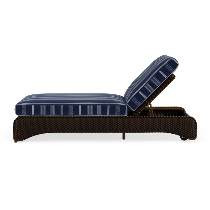 Loom Outdoor Chaise Lounge, Mink, Consider Indigo