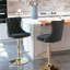 Velours pivotant noir moderne Jarrod