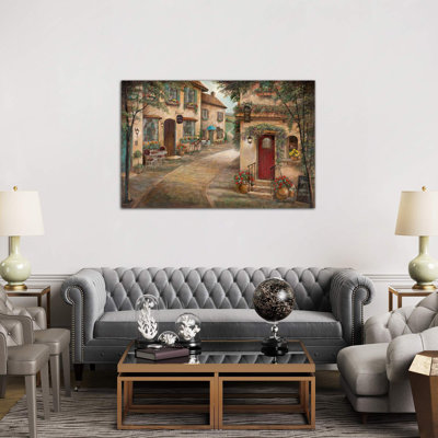 Quaint Café - Wrapped Canvas Painting
