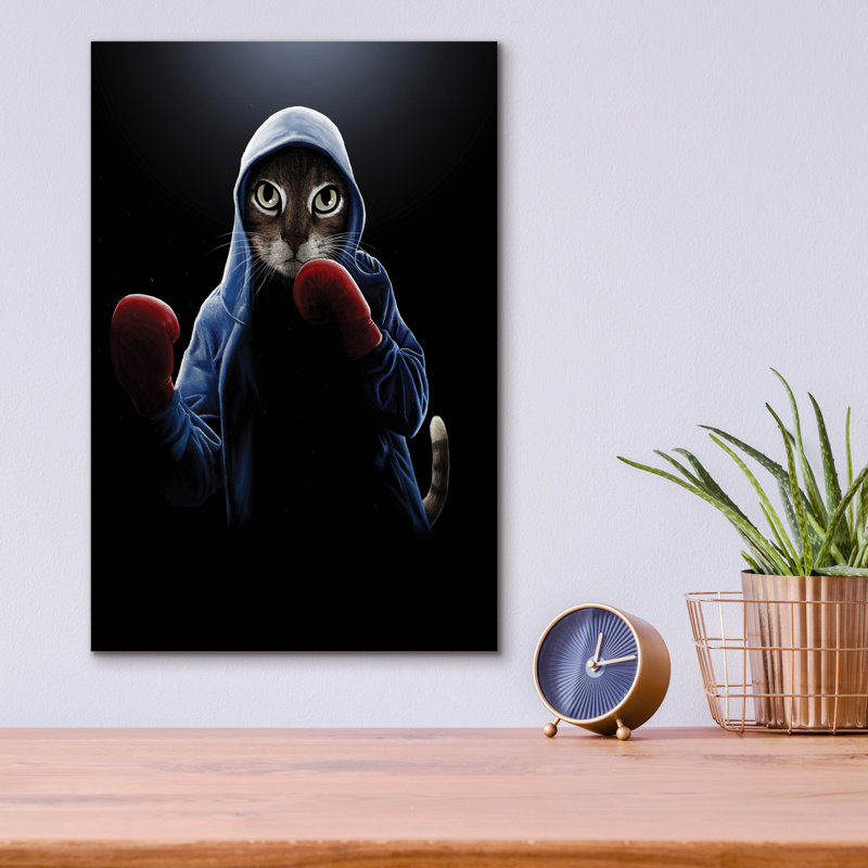 «Boxing Cool Cat» par Tummeow, H 16 po x l 12 po x P 0,13 po
