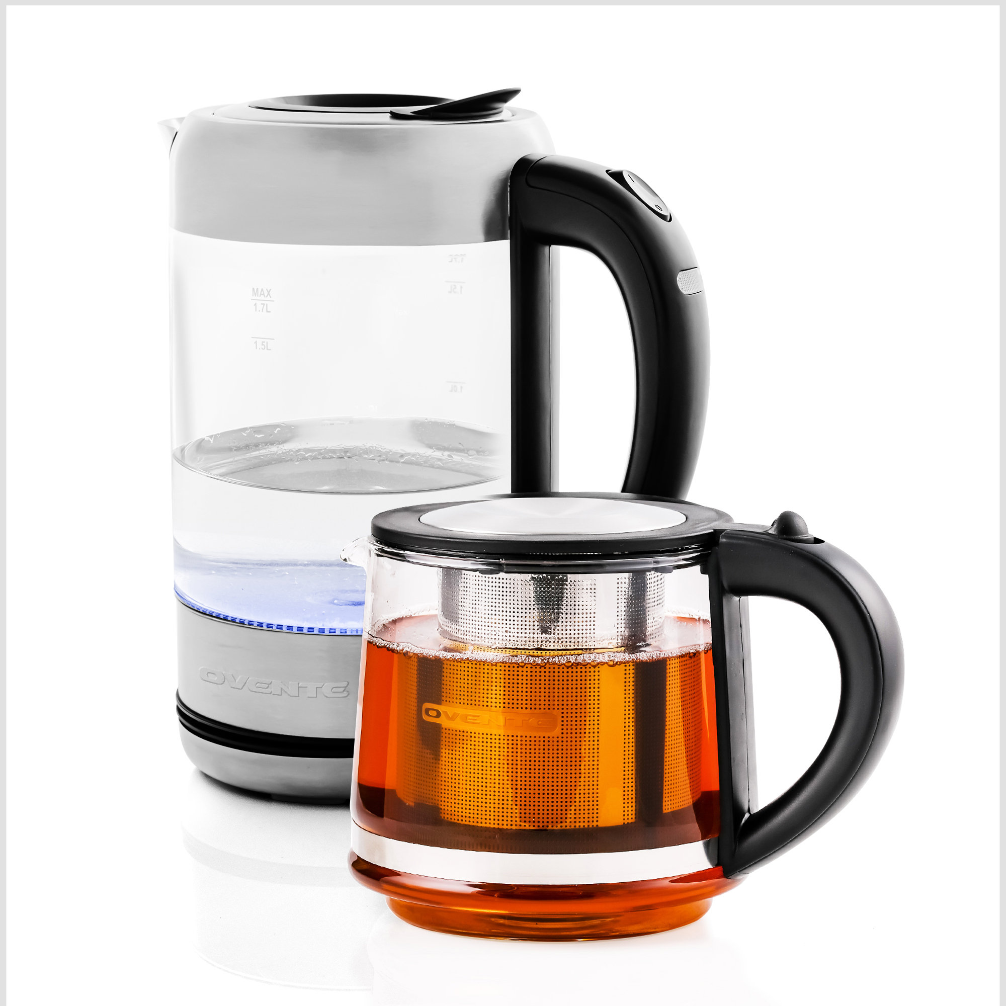 OVENTE 1.7 qt. Glass Electric Tea Kettle & Reviews Wayfair