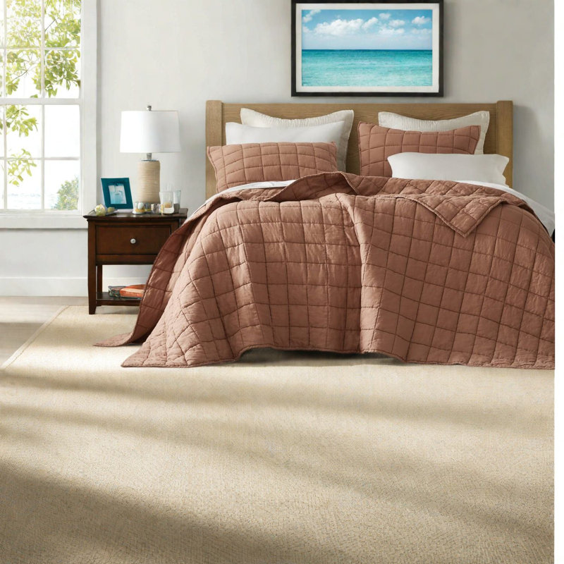 Luxury Linen Bedding Sets, Breathable 3-piece Quilt, Elegant Home Style