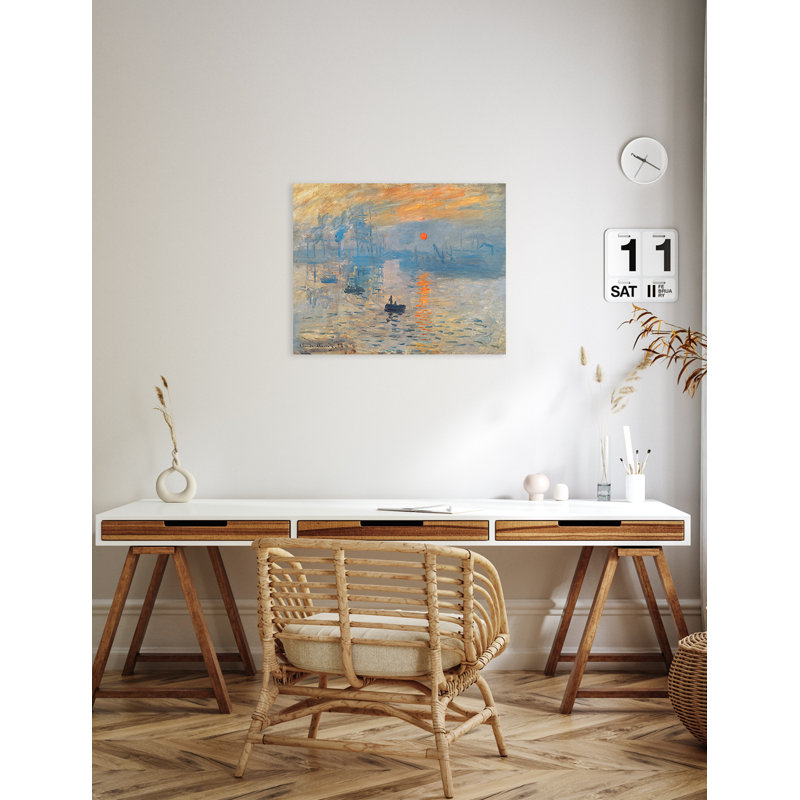 " Impression Sunrise " by Claude Monet, Wrapped Canvas, 20" H x 16" W x 0.75" D