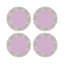 Pearl Bow Vegan Leather Round Pebble Placemat-803088647