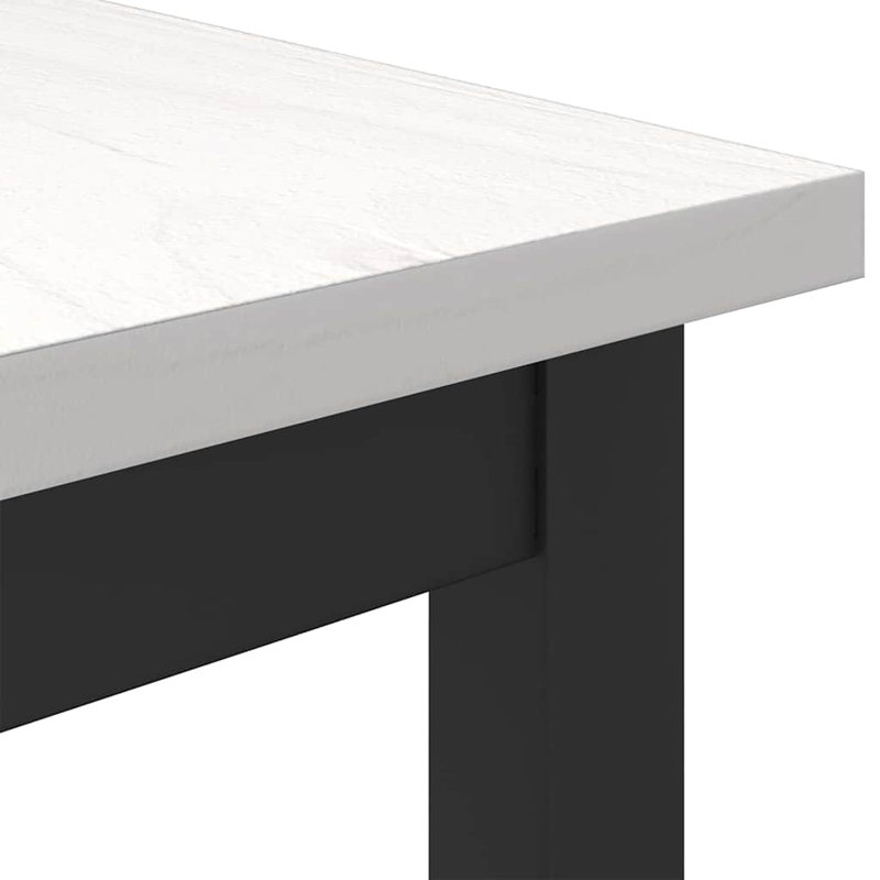 Metal Base Dining Table, White