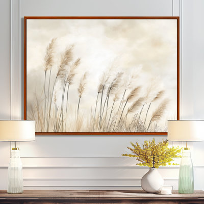 «Neutral Pampas Field II - Brown Tribal», œuvre d'art sur toile