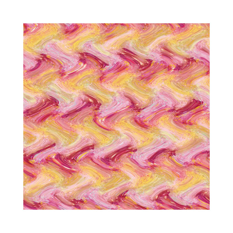 Mandarin & Pink Pattern by Barruf - Wrapped Canvas Gallery-Wrapped Canvas Giclée, 66.04 cm H x 66.04 cm W x 1.91 cm D