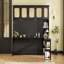 Lit escamotable double avec bureau et armoires en rotin, lit mural peu encombrant pour le bureau personnel-1134743417