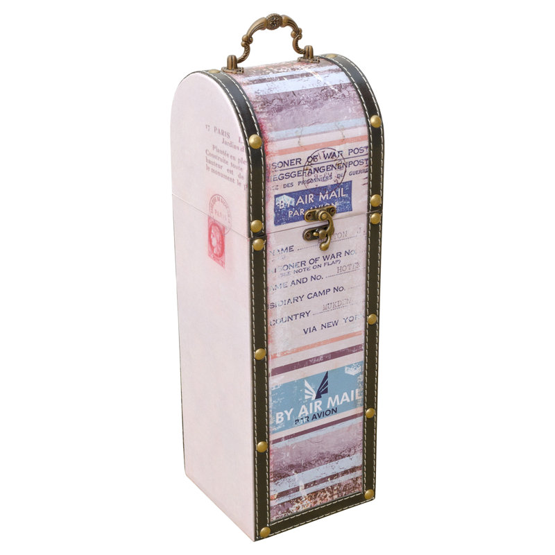 Abston Tabletop Wine Bottle Rack in Pink