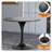 Heatherton 36" Round Dining Table with Sintered Stone Top and Black Steel Pedestal Base Kitchen Table Seats 2-4 Person-533914998